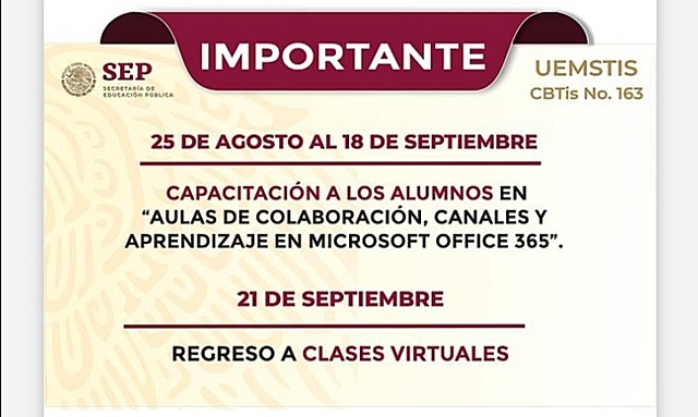 INICIO DEL CICLO 2020-2021