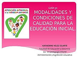 Modalidades de la primera infancia