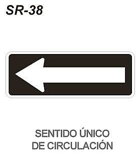 1-."Comienzo de sentido único de circulación"