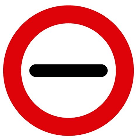 12-."Prohibido parar o detenerse"