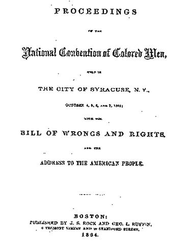 National Convention of Colored Men/Proposal