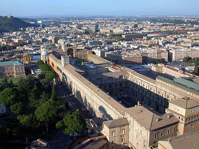 Bramante proyecta el patio del Belvedere