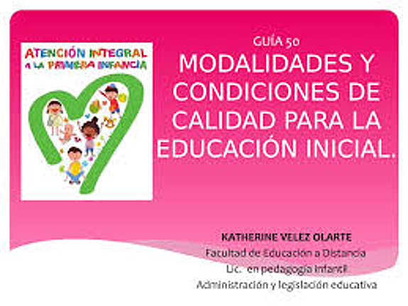 MODALIDADES DE LA PRIMERA INFANCIA