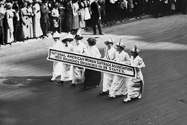 Women's Marching in Suffragette Parade