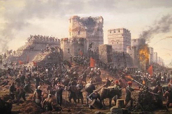 Caída de Constantinopla en poder de los turcos