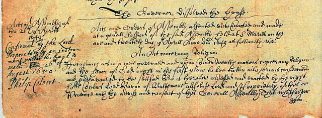 Maryland Toleration Act