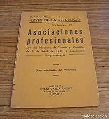 Ley de asociaciones profesionales de la republica