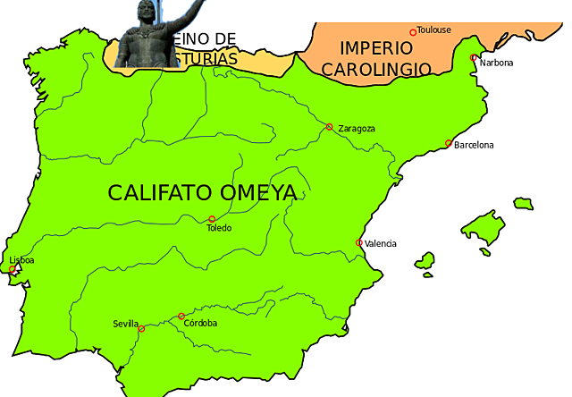 Pelayo funda el Reino de Asturias