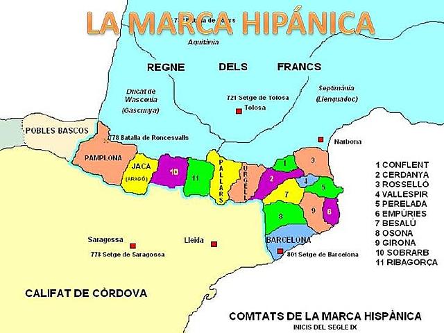 Carlomagno establece la Marca Hispánica