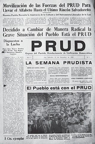 Creación del Partido Revolucionario de Unificación Democrática