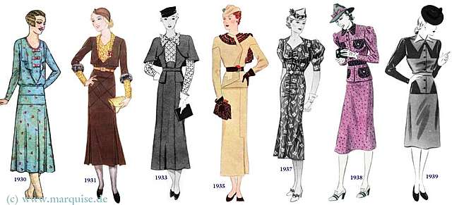 fashion 1930 - 1939