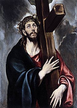 Cristo abrazado a la cruz - (El Greco - 1580)