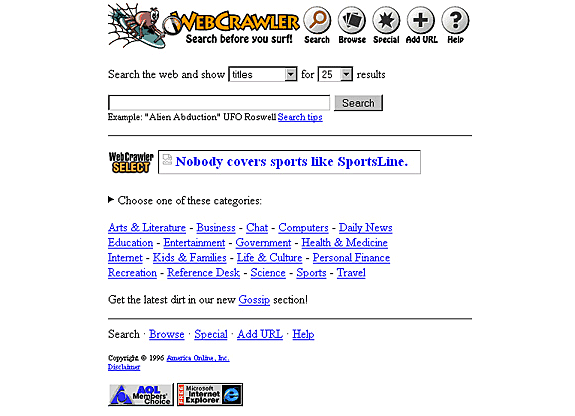 APARICION DE LOS BUSCADORES