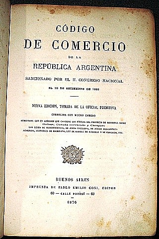 SANCION DEL CODIGO DE COMERCIO DE 1862