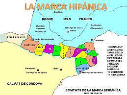 Carlomagno establece la Marca Hispánica