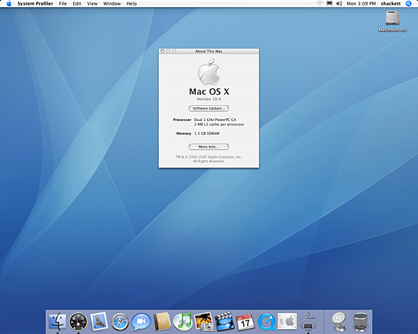 MAC OS X 10.4 Tiger