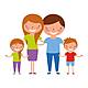 114241310 family father mother and kids characters vector illustration