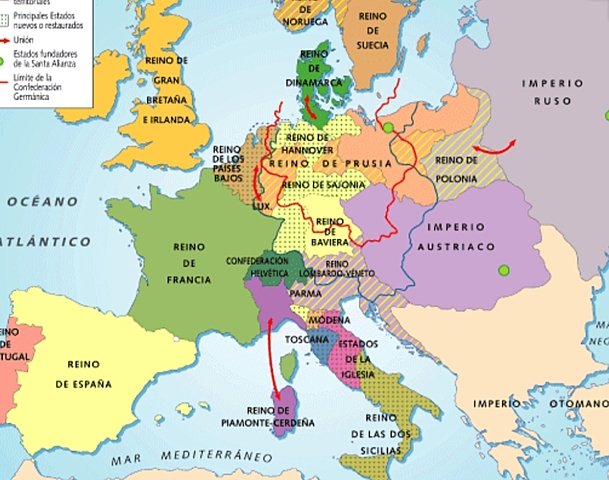 Nuevo mapa de Europa sin imperios