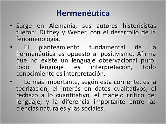 HERMENÉUTICA SIGLO XIX