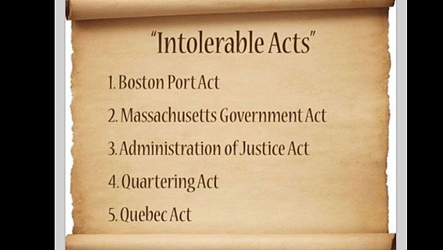 Coercive/Intolerable Acts