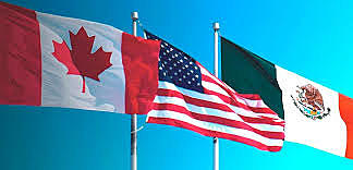 (TLCAN) Tratado entre México, Estados Unidos y Canadá.