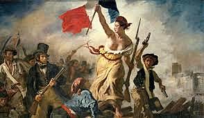 Delacroix pinta la libertad guiando al pueblo