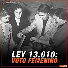 Ley 13.010 Ley de Voto Femenino