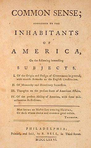 Thomas Paine’s Common Sense Published