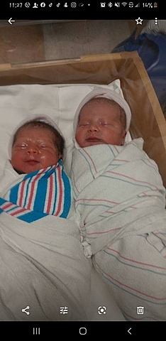 My twin girls were born