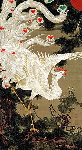 Old Pine Tree and White Phoenix, Itō Jakuchū