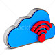 9128527 stock photo cloud and sign wi fi on white background isolated 3d illustrati