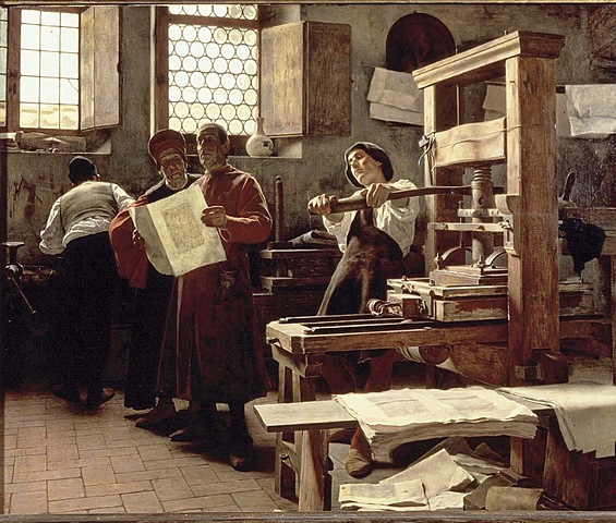 Invención de la imprenta por Gutenberg