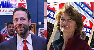 Joe Miller and Lisa Murkowski