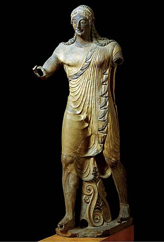 Temple of Minerva (Veii, near Rome, Italy) and sculpture of Apollo.