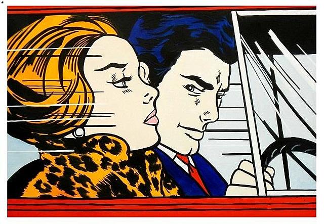 In the car, Roy Lichtenstein