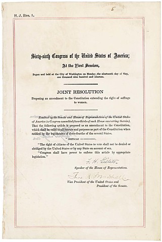 The 19th Amendment is Ratified