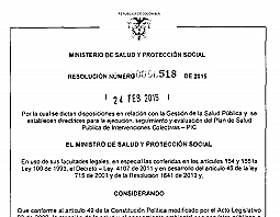Resolución 518 del 2015