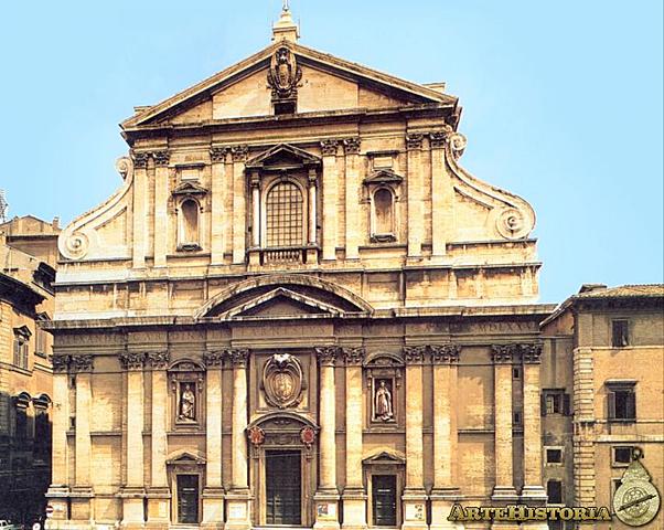 Fachada de la iglesia del Gesù