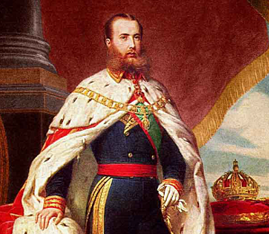 Maximiliano recibe la corona imperial y preside México