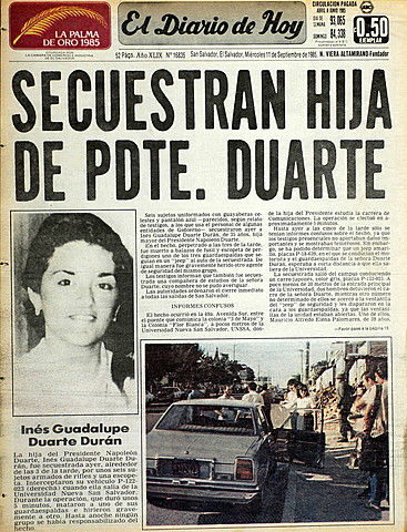 Secuestran a la hija de Duarte para negociar