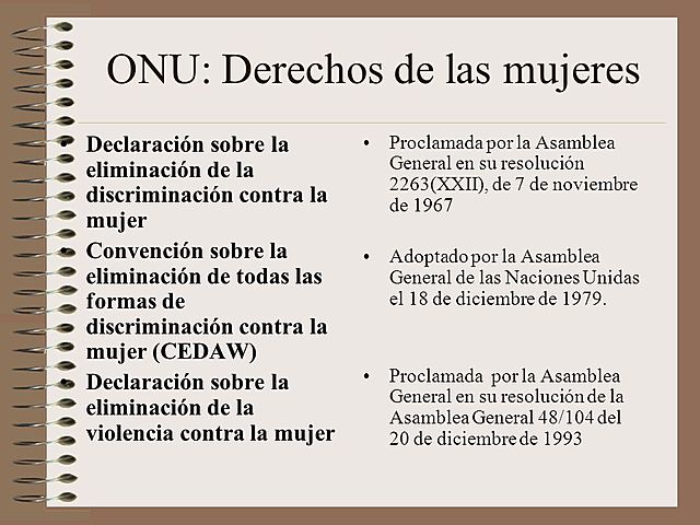 Declaración de la discriminación contra la mujer