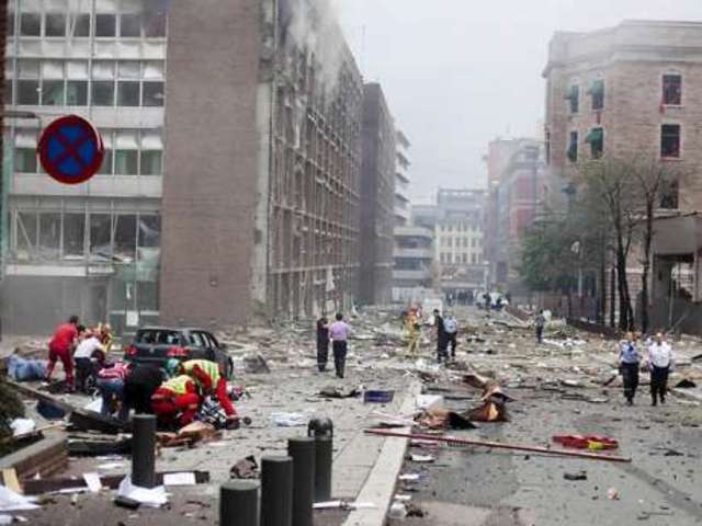 se roducen dos ataque terroristas en  noruega