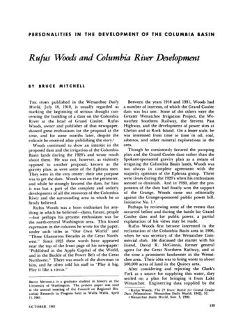 Rufus Woods and Columbia River Development