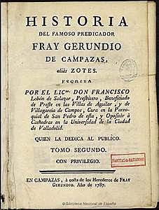 Publicación de "Fray Gerundio de Campazas"