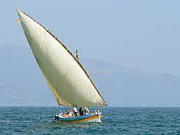 Barco "Vela Latina" con mayor velocidad de dirección.