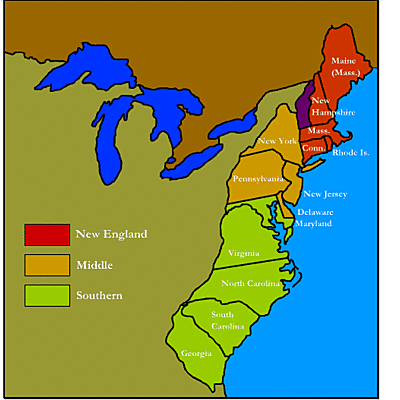 Timeline: 13 Original Colonies