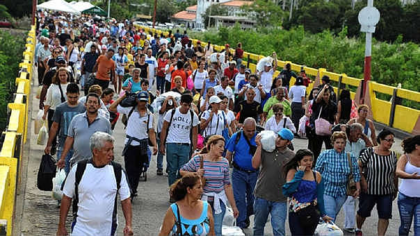 Primer migración de venezolanos y colombianos