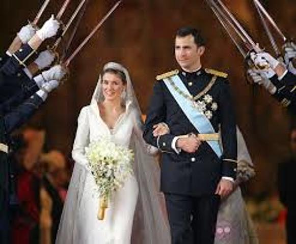 When Prince Felipe de Borbon is married I give birth to my first daughter.