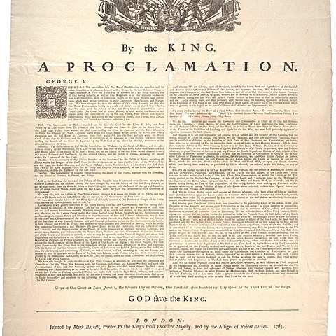 Cause 2: Proclamation of 1763