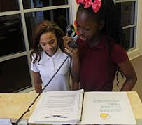 At school announcements/flyers